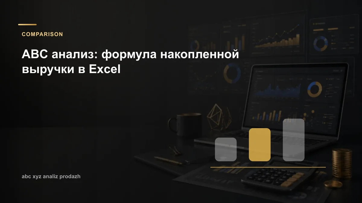 ABC анализ: формула накопленной выручки в Excel