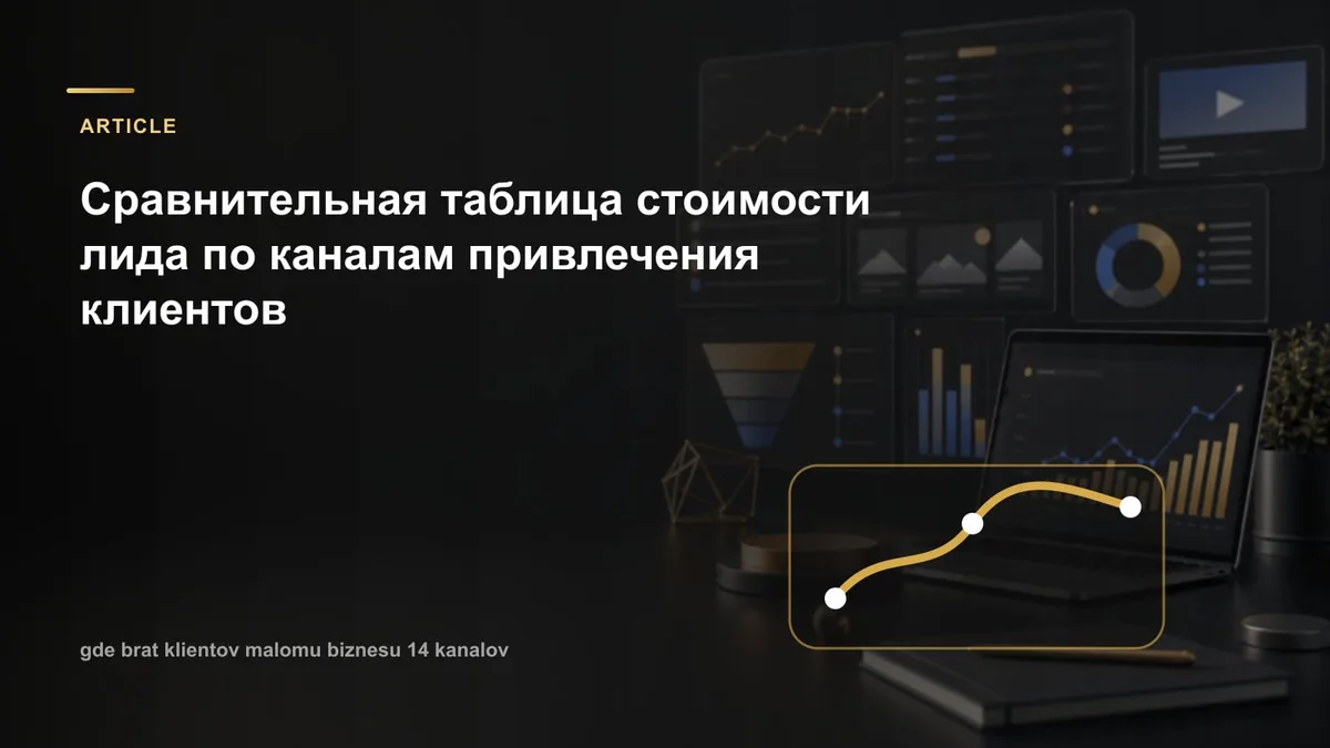 Сравнительная таблица стоимости лида по каналам привлечения клиентов