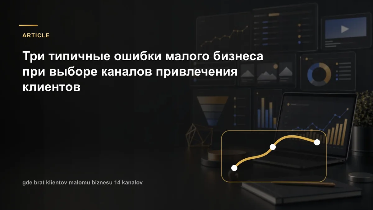 Три типичные ошибки малого бизнеса при выборе каналов привлечения клиентов