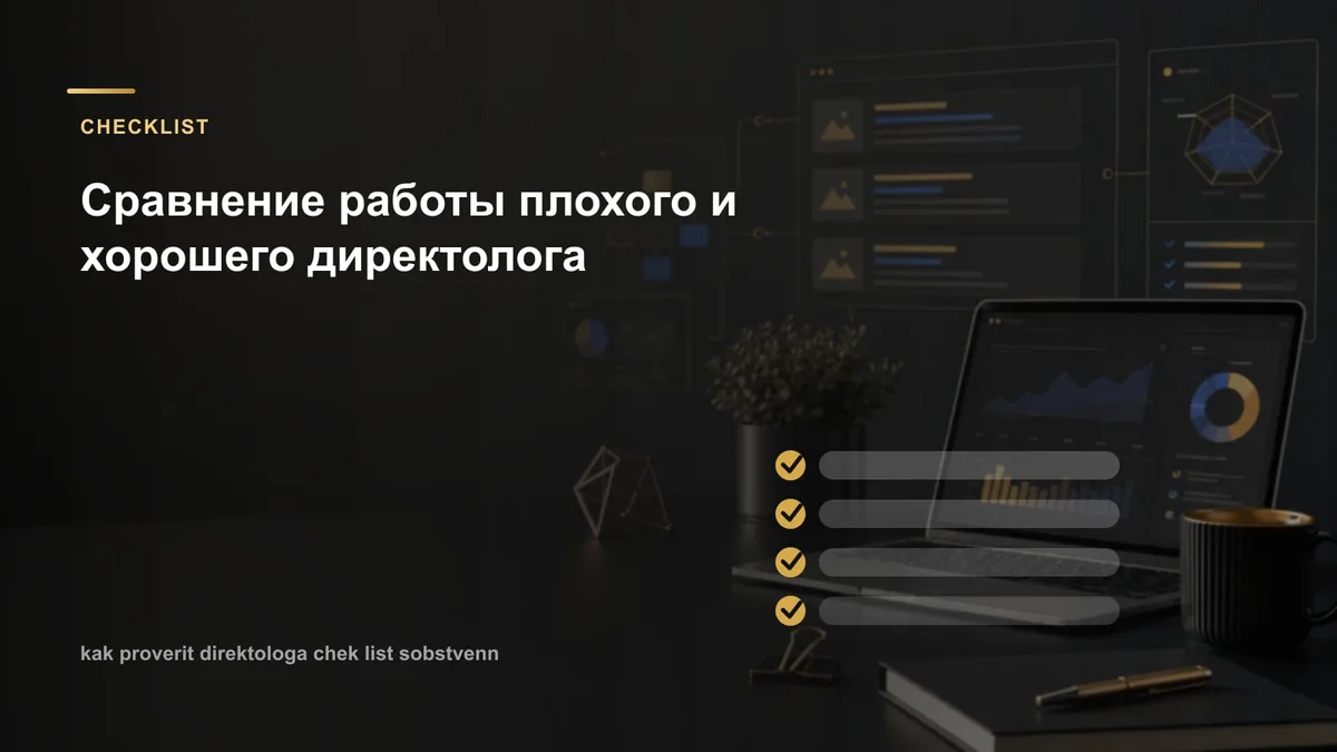Сравнение работы плохого и хорошего директолога