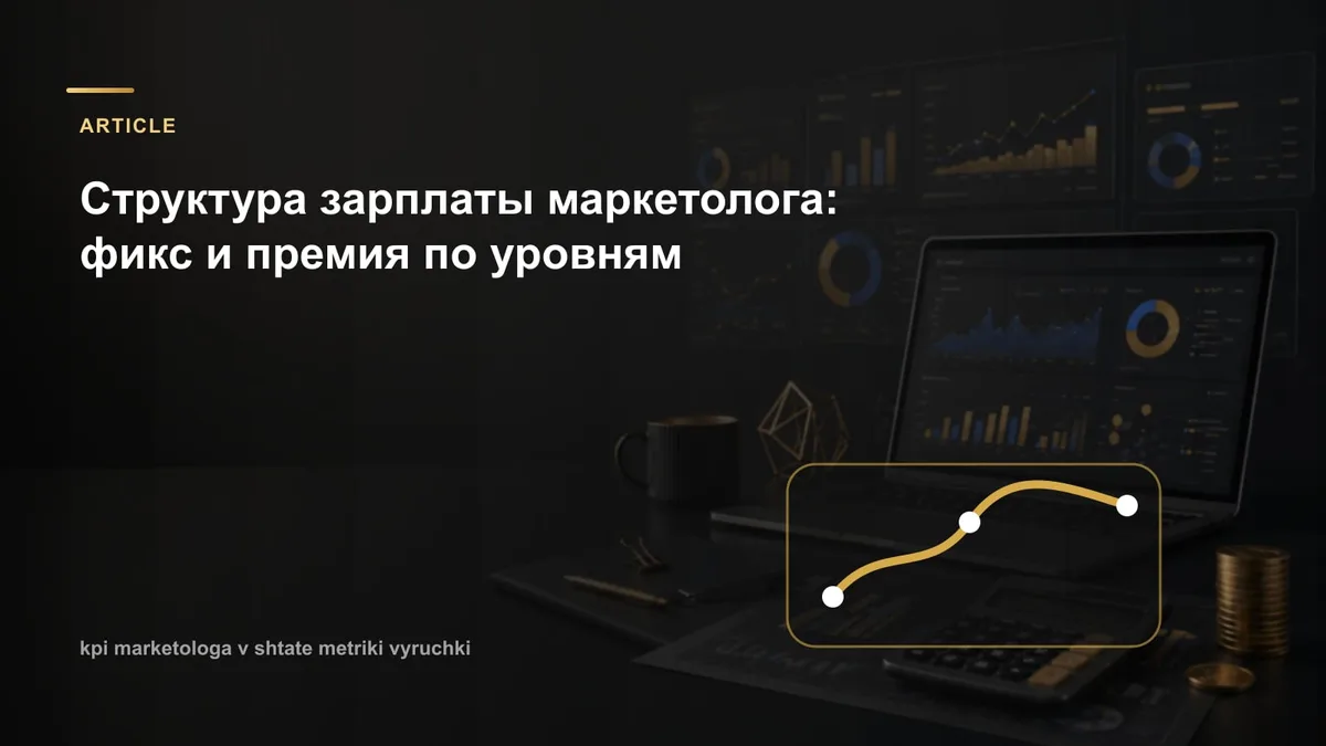 Структура зарплаты маркетолога: фикс и премия по уровням