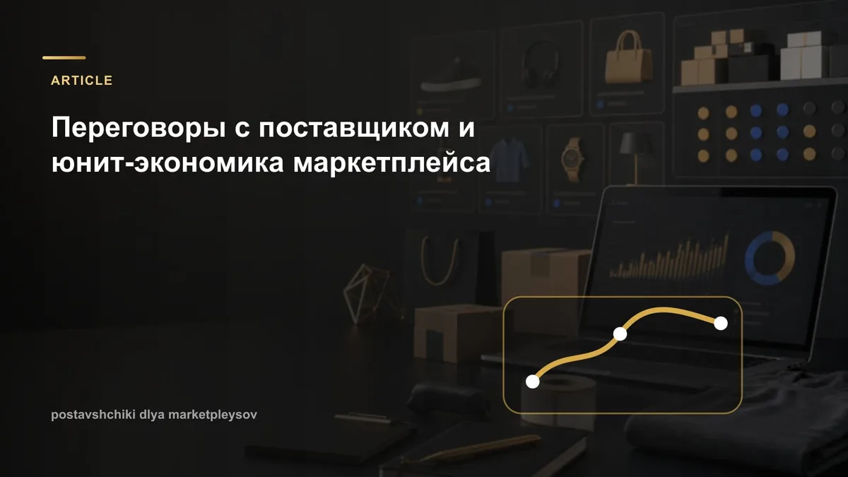 Переговоры с поставщиком и юнит-экономика маркетплейса