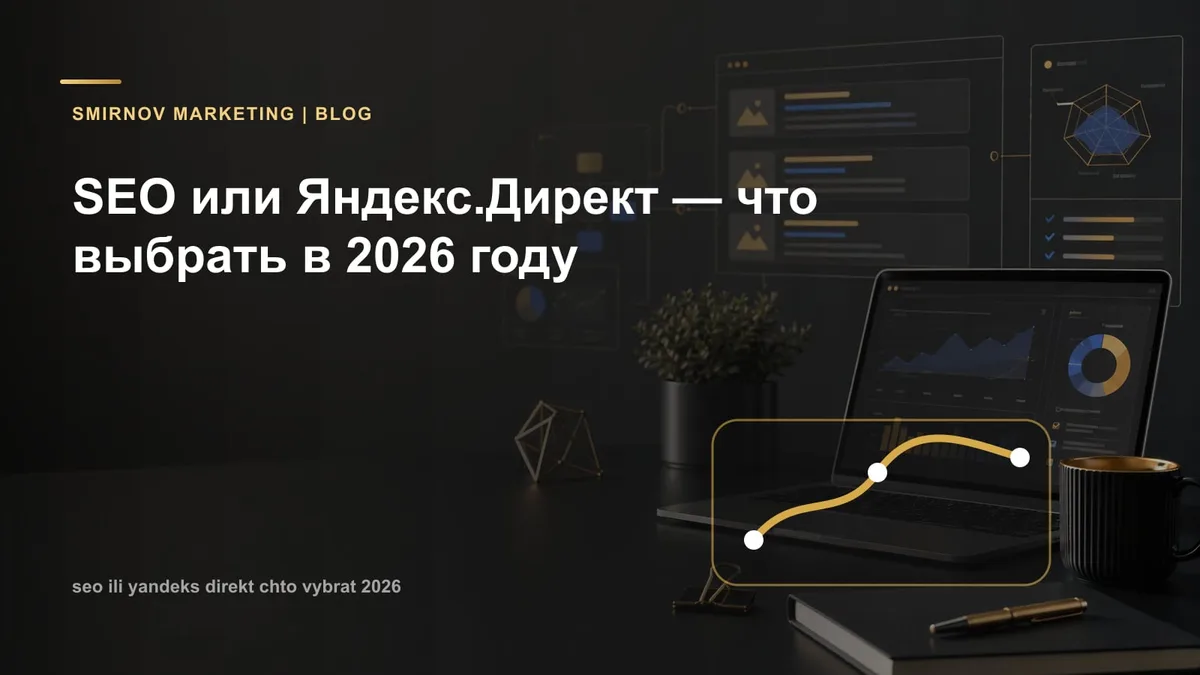 SEO или Яндекс.Директ в 2026: что выбрать — таблица решений по типу бизнеса