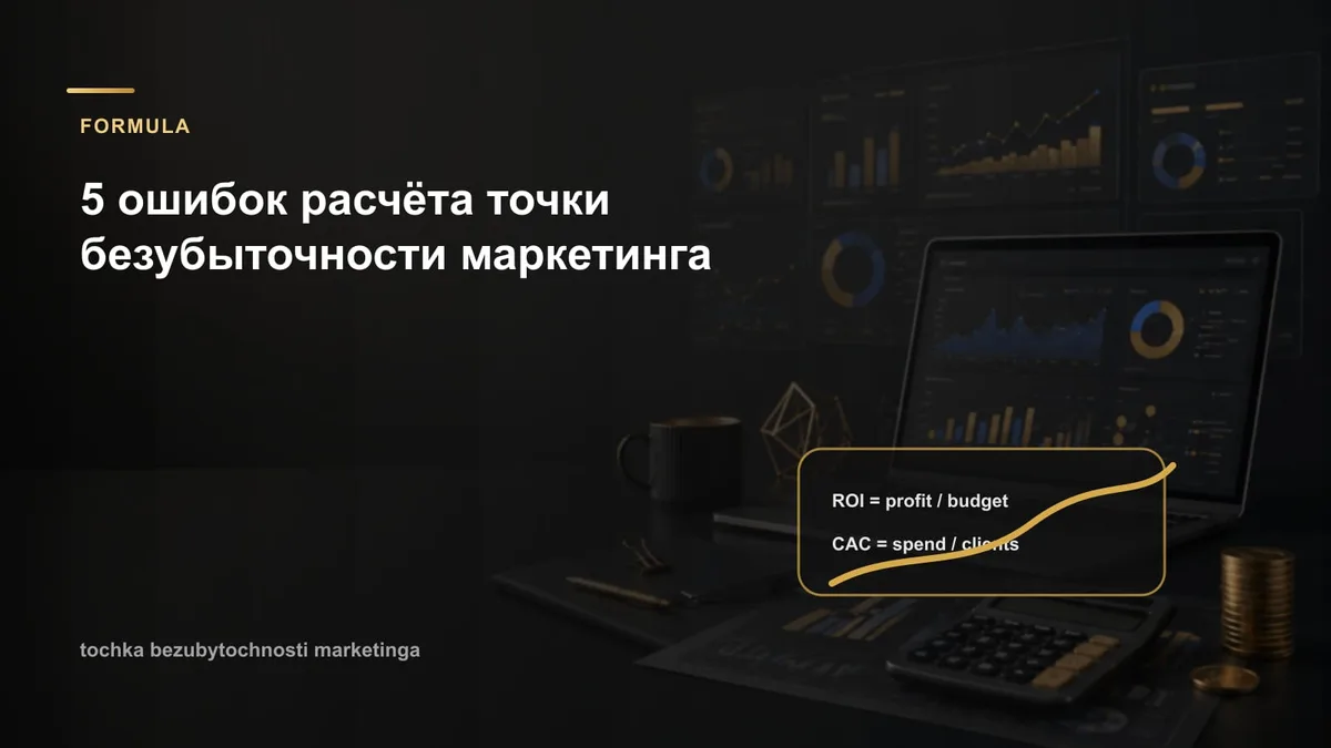5 ошибок расчёта точки безубыточности маркетинга