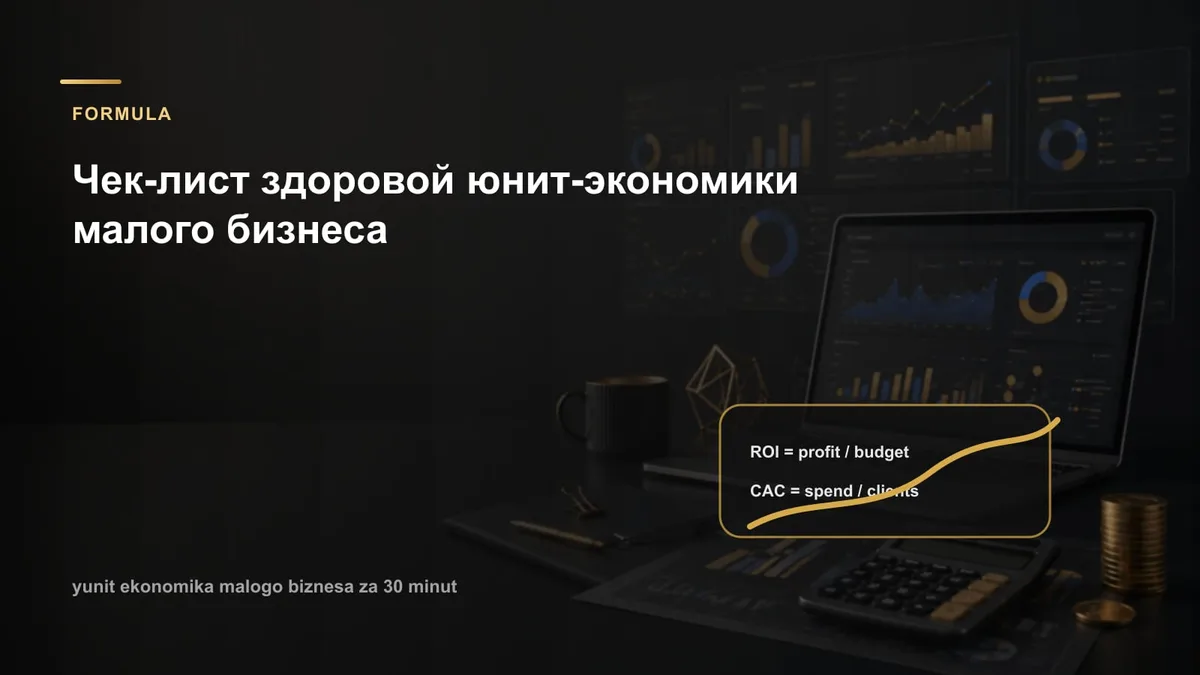 Чек-лист здоровой юнит-экономики малого бизнеса